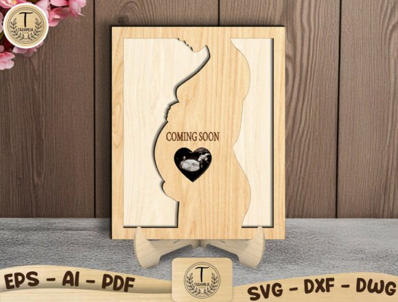 Baby Coming Soon Sign SVG for Laser Cutting & Other Celebrations
