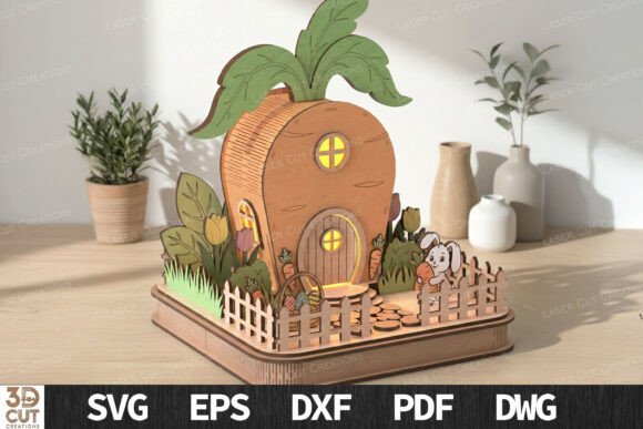 Carrot Bunny House Laser Cut SVG Review