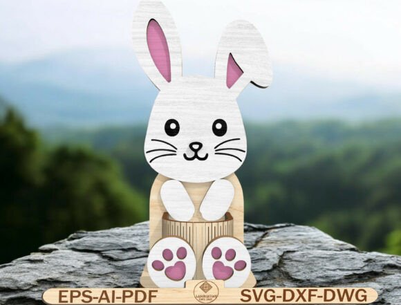 Cute Easter Bunny Shelf Sitter Laser Cutting Spring Amp