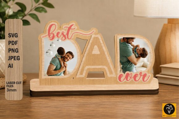 Dad Photo Frame Laser Cut SVG Design Review