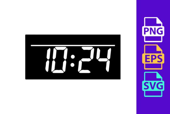 Digital Clock Display Showing the Time 1 Graphics and Illustrations