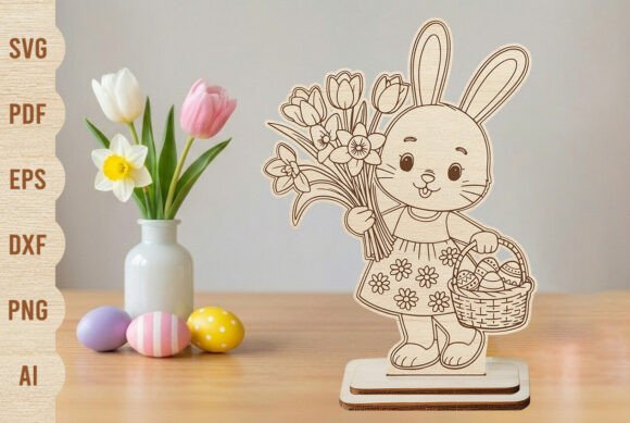 Easter Bunny Flower Girl Laser Cut File Review