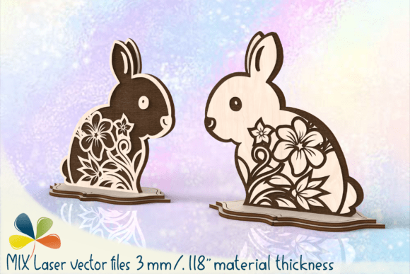 Easter Bunny Table Decor, Laser Cut: Freebies Review for Laser Cutting