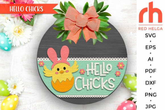 Easter Chicks Door Sign: Spring Amp Laser Cutting Design