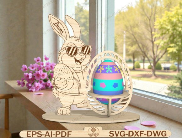 Easter Egg Holder Stand Laser Cut File for Spring Amp