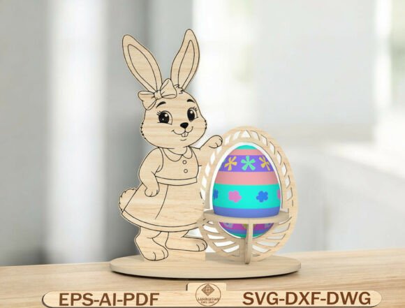 Easter Rabbit Decor Laser Cut File for Spring Amp Projects