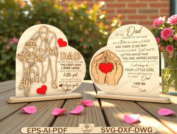 Father Daughter Wooden Sign Laser Cut Review