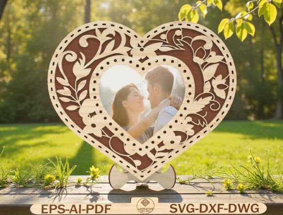 Floral Scroll Heart Photo Frame Lasercut Review