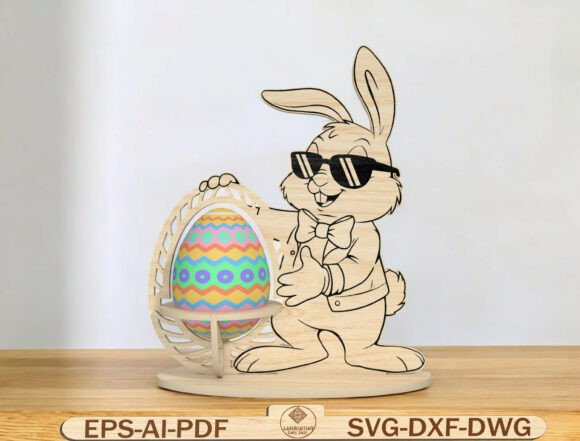 Funny Easter Egg Stand Laser Cut File for Spring Amp Projects