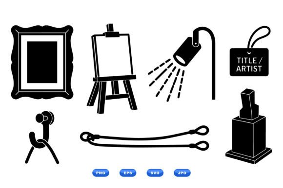 Gallery Display Icon Pack for Graphics and Crafts