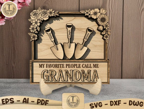 Grandma Garden Sign SVG for Laser Cutting & Mother S Day