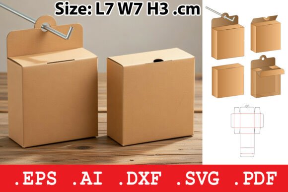 Hanging Display Tuck Box Graphics for Boxes Amp