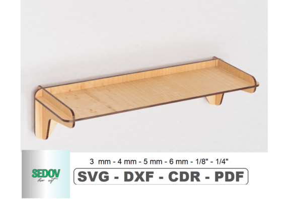 Laser Cut Floating Wall Shelf Design for Wall Decor