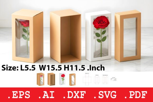 Rectangular Rose Flower Display Box Graphics and Boxes Amp Review