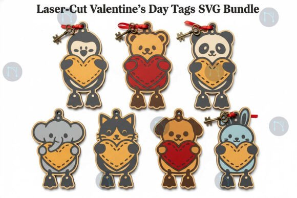 Valentine’s Day Characters Tags SVG Bund: Laser Cutting and Art Amp Review